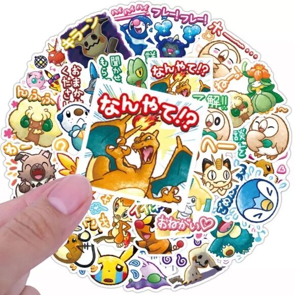(FROM Japan) Pack of 40pcs Pokemon Vinyl Stickers - Picture 2 of 3